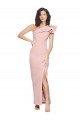 One Shoulder Long Stretch Crepe Mauve Sheath Sleeveless Formal Evening Gown / Prom Dress / Bridesmaid Dress Victoria