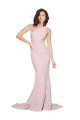 One Shoulder Sweep Train Stretch Crepe Mauve Sleeveless Semi Formal Evening Dress / Prom Dress / Bridesmaid Dress Victoria