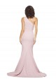 One Shoulder Sweep Train Stretch Crepe Mauve Sleeveless Semi Formal Evening Dress / Prom Dress / Bridesmaid Dress Victoria