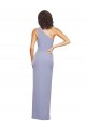 One Shoulder Long Stretch Crepe Smoke Blue Sleeveless Formal Evening Gown / Prom Dress / Bridesmaid Dress Victoria