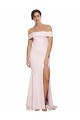 Square Neck Sweep Train Stretch Crepe Pink Sleeveless Formal Evening Gown / Prom Dress / Bridesmaid Dress Victoria