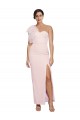 Sweetheart Long Stretch Crepe Pink Sheath Sleeveless Formal Evening Gown / Prom Dress / Bridesmaid Dress Victoria