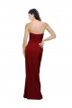 Sweetheart Long Stretch Crepe Burgundy Sleeveless Bridesmaid Dress / Evening Dress Victoria