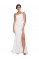 Strapless Sweep Train Stretch Crepe Ivory Sleeveless Semi Formal Evening Dress / Prom Dress / Bridesmaid Dress Victoria