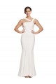 Square Neck Long Stretch Crepe Ivory Sleeveless Formal Evening Gown / Prom Dress / Bridesmaid Dress Victoria