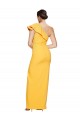 One Shoulder Long Stretch Crepe Saffron Sleeveless Formal Evening Gown / Prom Dress / Bridesmaid Dress Victoria