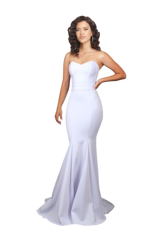 High Neck Long Stretch Crepe White Sleeveless Beach Wedding Dresses Victoria