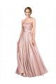 Strapless Long Stretch Satin Sleeveless Black Tie Evening Gown / Prom Dress / Bridesmaid Dress Victoria