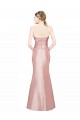 Strapless Long Stretch Satin Sleeveless Formal Evening Gown / Prom Dress / Bridesmaid Dress Victoria