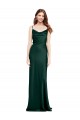 Cowl Neck Long Stretch Satin Hunter Sleeveless Black Tie Evening Gown / Prom Dress / Bridesmaid Dress Victoria