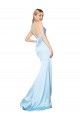 V-Neck Long Stretch Satin Light Sky Blue Sleeveless Formal Evening Gown / Prom Dress / Bridesmaid Dress Victoria