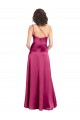 One Shoulder Long Stretch Satin Fuchsia Sleeveless Formal Evening Gown / Prom Dress / Bridesmaid Dress Victoria