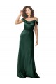 Spaghetti Straps Long Stretch Satin Hunter Sleeveless Formal Evening Gown / Prom Dress / Bridesmaid Dress Victoria