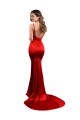 Sweetheart Long Stretch Satin Red Sleeveless Evening Dress / Bridesmaid Dress Victoria
