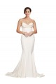 Strapless Sweep Train Stretch Satin Ivory Sleeveless Formal Evening Gown / Prom Dress / Bridesmaid Dress Victoria