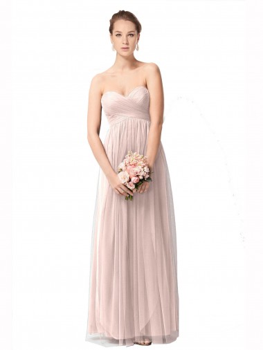 Sweetheart Long Tulle Vintage Rose Cap Sleeves Bridesmaid Dress Victoria