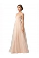 Sweetheart Long Tulle Nude Sleeveless Bridesmaid Evening Gowns Victoria