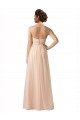 Sweetheart Long Tulle Nude Sleeveless Bridesmaid Evening Gowns Victoria