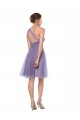 One Shoulder Long Tulle Watermelon Sleeveless Bridesmaid Dress Victoria