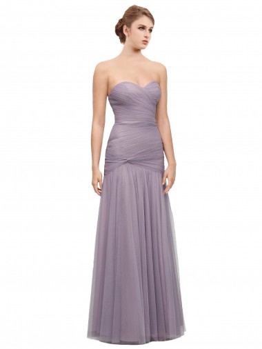 Sweetheart Long Tulle Heather Sleeveless Bridesmaid Dress Victoria