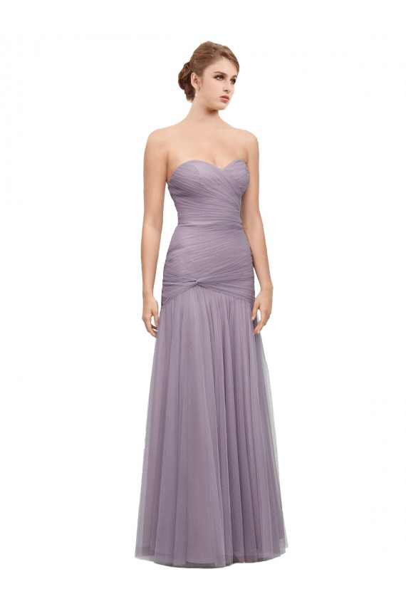 Sweetheart Long Tulle Heather Sleeveless Bridesmaid Dress Victoria