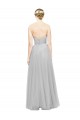 Sweetheart Long Tulle Silver Sleeveless Bridesmaid Dress Victoria
