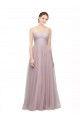 Sweetheart Long Tulle & Lace Light Lilac Sleeveless Bridesmaid Dress / Evening Dress Victoria