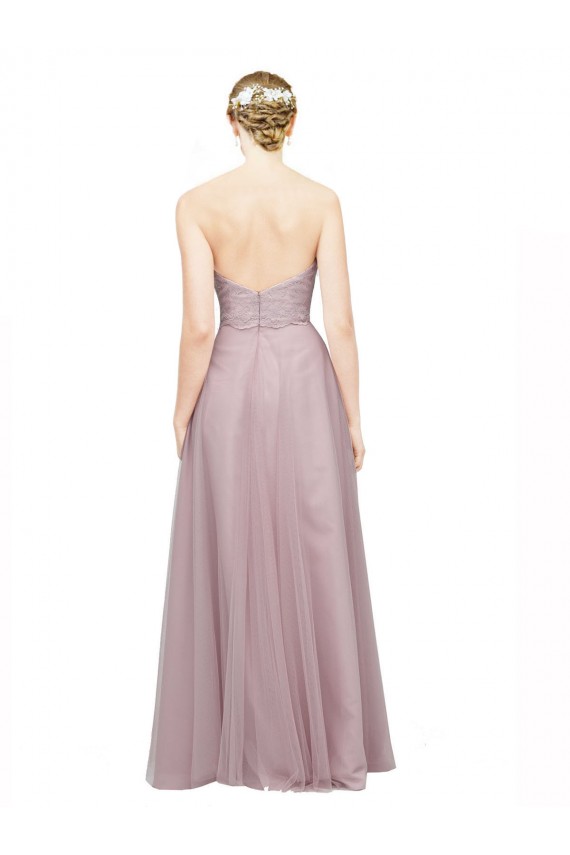 Sweetheart Long Tulle & Lace Light Lilac Sleeveless Bridesmaid Dress / Evening Dress Victoria
