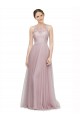 Sweetheart Long Tulle & Lace Light Lilac Sleeveless Bridesmaid Dress Victoria
