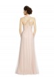 Spaghetti Straps Long Tulle Pink Sleeveless Bridesmaid Dress Victoria