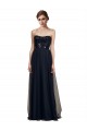 Strapless Long Tulle Black Sleeveless Bridesmaid Gown Victoria