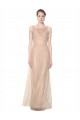 High Neck Long Tulle Blush Sleeveless Bridesmaid Dress Victoria