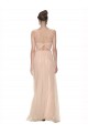 High Neck Long Tulle Blush Sleeveless Bridesmaid Dress Victoria