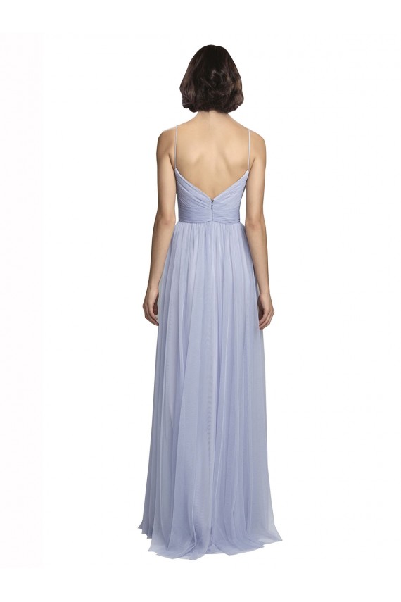 Sweetheart Long Tulle Lilac Sleeveless Bridesmaid Dress Victoria