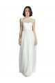 High Neck Long Tulle White Sleeveless Bridesmaid Dress Victoria