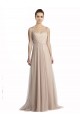 Square Neck Long Tulle Nude Sleeveless Bridesmaid Evening Dress Victoria