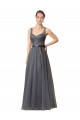 Sweetheart Long Tulle Slate Grey Sleeveless Formal Dress / Bridesmaid Dress Victoria