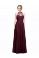 Sweetheart Long Tulle Red Sleeveless Bridesmaid Dress Victoria