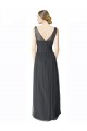 Sweetheart Long Tulle Pewter Sleeveless Formal Dress / Bridesmaid Dress Victoria