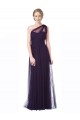 Sweetheart Long Tulle Plum Sleeveless Bridesmaid Dress Victoria