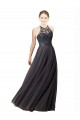 Sweetheart Long Tulle & Lace Slate Grey Sleeveless Bridesmaid Dress Victoria
