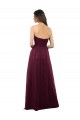 Strapless Long Tulle Burgundy Sleeveless Bridesmaid Dress Victoria