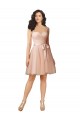 Sweetheart Knee Length Tulle & Lace Cap Sleeves Bridesmaid Dress Victoria