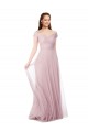 Off the Shoulder Long Tulle Sleeveless Bridesmaid Dress / Evening Dress Victoria