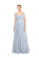 Sweetheart Long Tulle Light Sky Blue Sleeveless Evening Gown / Bridesmaid Dress Victoria
