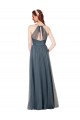 Sweetheart Long Tulle Burgundy Sleeveless Bridesmaid Dress Victoria