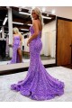 Sweetheart Court Train Velvet Sequin Lavender Sleeveless Homecoming Dress Victoria