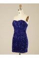 Sweetheart Short Velvet Sequin Sleeveless Prom Dress Victoria