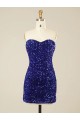 Sweetheart Short Velvet Sequin Sleeveless Prom Dress Victoria