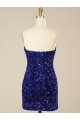 Sweetheart Short Velvet Sequin Sleeveless Prom Dress Victoria